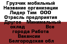 Грузчик мобильный › Название организации ­ Лидер Тим, ООО › Отрасль предприятия ­ Другое › Минимальный оклад ­ 14 000 - Все города Работа » Вакансии   . Белгородская обл.